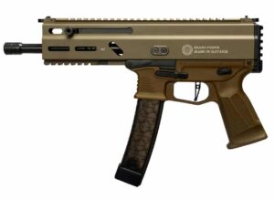 Grand Power Stribog SP9A1 9mm FDE 8in threaded barrel 30rd pistol