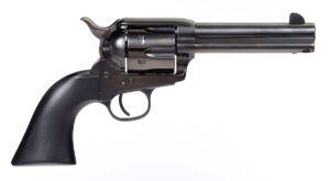 Taylors and Company Devil Anse .45 LC 4.75-inch blued revolver with matte black walnut grips