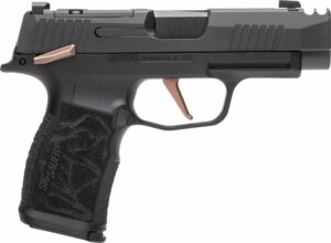 Sig Sauer P365 XL ROSE COMP 9mm 3.1 inch pistol with rose-gold controls and two 12-round magazines