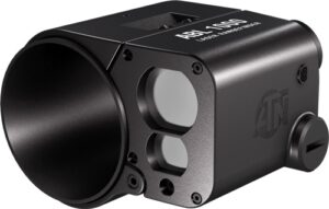 ATN ABL Smart Rangefinder 1000m with Bluetooth attached to scope
