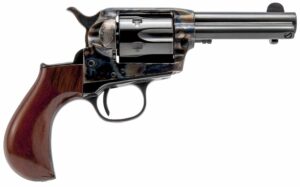 Cimarron CA980DC Lightning revolver 3.50in blued barrel color case-hardened frame wood grip