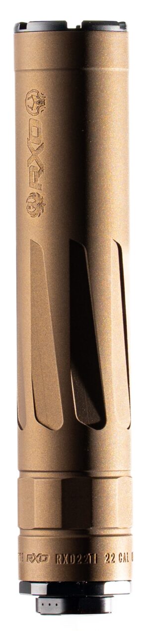 Dead Air RXD22Ti suppressor Burnt Bronze with 1/2x28 XRF muzzle brake