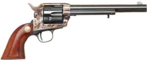 Cimarron Model P .45 Long Colt 7.5 in blued barrel case-colored frame walnut grip