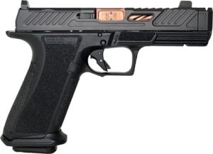 Shadow Systems XR920P Elite 9mm compensated pistol bronze barrel black frame