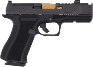 Shadow Systems CR920XP Elite 9mm pistol with black frame and bronze barrel