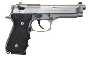 Beretta 92FS Brigadier J92F560 9mm pistol with stainless slide and barrel and black grip