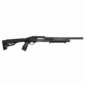 JTS X12PT 12 Gauge pump action shotgun with black polymer pistol-grip stock and Picatinny rail