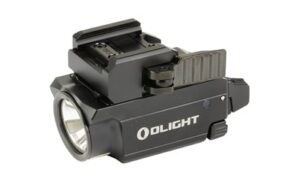 Olight Baldr RL Mini weapon light with integrated red laser in black aluminum
