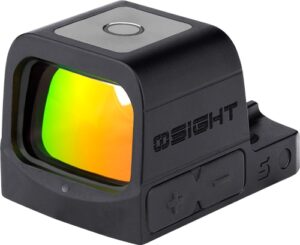 OSight S reflex red dot sight, 2 MOA dot and 32 MOA circle, RMSc mount, black