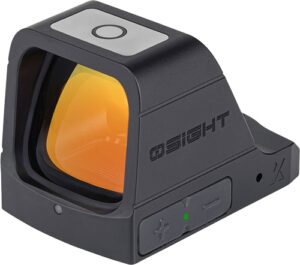 Osight X rechargeable reflex red dot sight, black matte finish, 1x