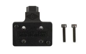 Reptilia AUS Offset Mount in black anodized for DPP-footprint miniature red dot sights