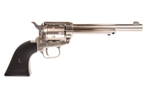 Heritage Rough Rider RR22NI6 .22 LR 6.5 in Nickel finish with Black Poly Stars grip