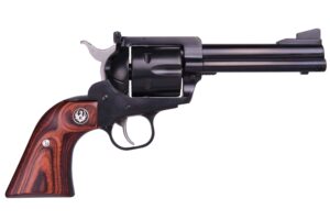 Ruger New Vaquero Flattop revolver, blued finish, wood grips, 4-5/8 inch barrel