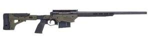 Savage Axis II Precision bolt-action rifle in OD green MDT chassis with 22 inch barrel
