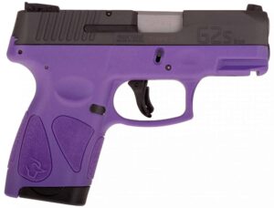 Taurus G2S 9mm pistol with black slide and dark purple grip