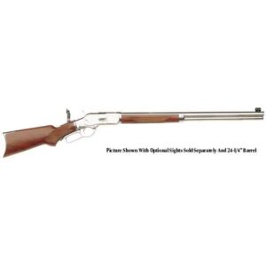 Taylors & Company 1873 .45 LC 20-inch octagonal lever-action rifle silver finish walnut stock
