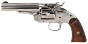 Taylors and Company Schofield Top Break .45 Long Colt 5-inch nickel-plated revolver