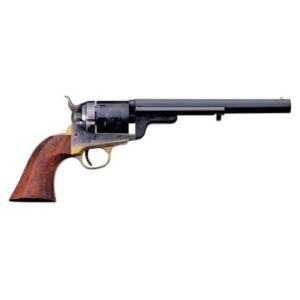 Taylors and Company 1851 C. Mason .38 Special 7.5" octagonal-barrel revolver with blued finish and walnut Navy grips