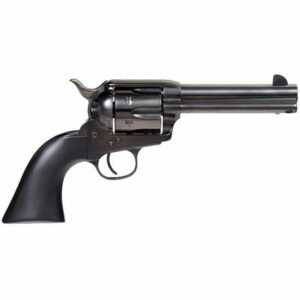 Taylors and Company Devil Anse .45 Long Colt 4.75-inch blued revolver with case-hardened hammer and matte black walnut grip