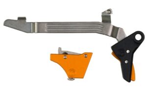 Timney Alpha Competition trigger for Glock Gen 3-4 large frame in orange anodized finish