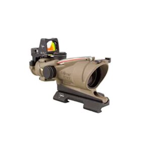 Trijicon ACOG ECOS TA31-D 100553 4x32mm Flat Dark Earth optic with mounted RMR