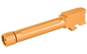 True Precision titanium nitride threaded barrel for Glock 19 (9mm) in gold finish