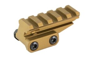 Unity Tactical FAST Accessory Riser Flat Dark Earth mounted on a Picatinny rail