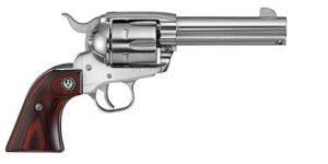 Ruger Vaquero .45 Long Colt 4.62-inch high-gloss stainless revolver with hardwood grips