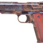 Standard Manufacturing 1911 .45 ACP 5 inch case colored #1 engraved rosewood grips
