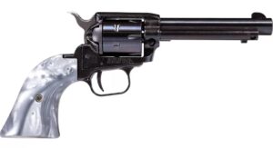 Heritage Rough Rider .22 LR 4.75 in blued revolver with gray pearl grips
