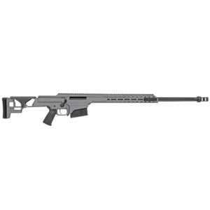 Barrett SMR MRAD fixed stock rifle .338 Norma Magnum 26-inch fluted barrel Tungsten Grey
