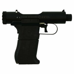 B&T Station Six 9mm bolt-action pistol in black with pre-scored grips
