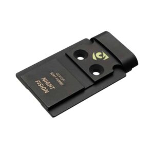 Night Fision ACRO to Glock Full-Size MOS optic mounting plate, black 17-4 stainless