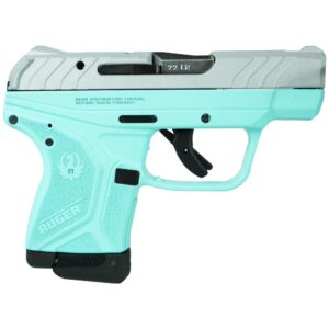 Ruger LCP II .22 LR 2.75-inch barrel crushed silver slide Robin's Egg Blue frame