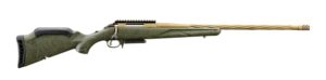 Ruger American Gen II Predator .243 Win 22 inch Burnt Bronze Cerakote barrel with green splatter synthetic stock