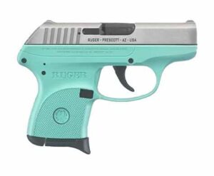 Ruger LCP .380 ACP Turquoise Cerakote frame Nickel slide MFG#3745