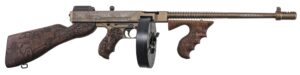 Auto-Ordnance Thompson 1927A1 Bootlegger .45 ACP 16.5in burnt bronze with engraved walnut stock