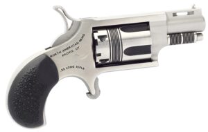 North American Arms The Wasp .22 LR 5-shot 1.13 inch stainless revolver with black pebbled rubber grips