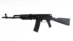 Arsenal SAM5-94 5.56x45 NATO rifle with 16.3 inch barrel and black polymer stock, right-side view