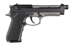 EAA Girsan Regard MC X 9mm pistol two-tone tungsten/black spiral-fluted 4.9 inch threaded barrel
