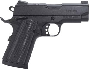 EAA Influencer Officer 1911 9mm 3.4in black optic-ready pistol with gray polymer grip