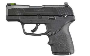 Ruger Max-9 9mm pistol, 3.2-inch barrel, black, Hogue HandALL grip, optic ready