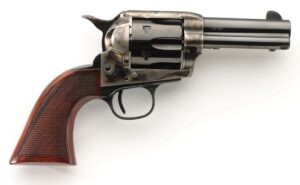 Taylors and Company Runnin Iron Deluxe .45 Long Colt 3.50" revolver with blued cylinder and case-hardened frame