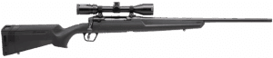 Savage AXIS II XP 6.5mm Creedmoor bolt-action rifle with synthetic stock and mounted Bushnell 3-9x40 scope