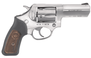 Ruger SP101 .327 Federal Magnum 3-inch stainless revolver with rubber and hardwood insert grip