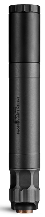 BAN BANISH 45 titanium suppressor black 6.7 and 8.6 inch configurations