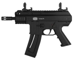 BLG Mauser TacOps PK .22 LR 5-inch black pistol with adapter rail