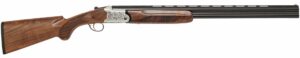 Charles Daly Chiappa 202AE 12GA 28in engraved silver receiver with walnut stock over-under shotgun