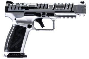Canik SFx Rival-S chrome 9mm pistol 5 inch barrel with two 18-round magazines