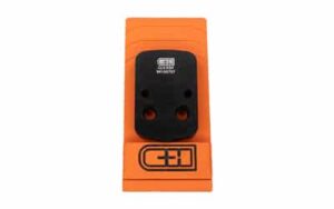 C&H Precision adapter plate for Glock 43x/48 MOS in black, compatible with RMR and SRO footprints